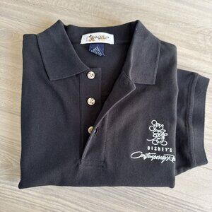 Disney Contemporary Resort Polo Shirt‎ Men's M Black Cotton Vintage 90s Mickey